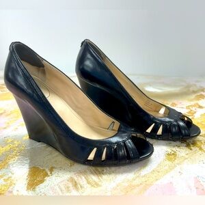Calvin Klein Black Wedges Open-Toe Shoe 8